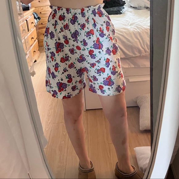 VINTAGE floral cotton shorts - Picture 3 of 4